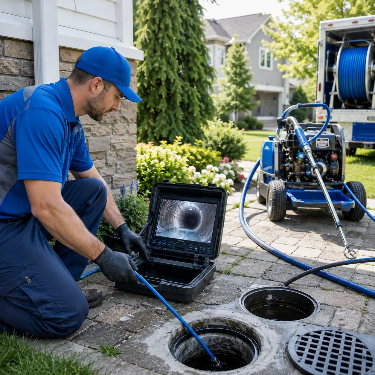 Outdoor drain cleaning professionals serving Happy, TX